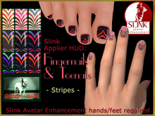 Bliensen + MaiTai - Slink Nail Applier HUD - nailpolish for toenails and fingernails - Stripes