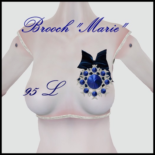 Brooch "Marie" [Chaumont] Silver&Sapphire