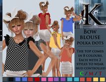 Keresma - Bow blouse - Polka