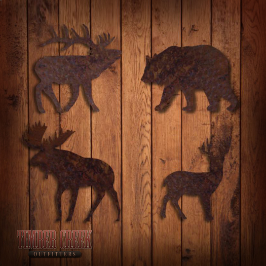 [Timber Creek] Hammered Copper  Wildlife Set