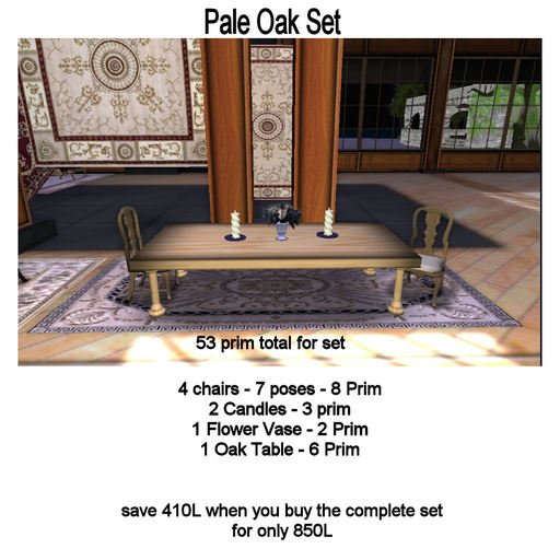 Pale Oak Table- Round Collumn legs