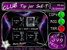 Club Tip jar Set 12 >> Cool Club Set Menu Driven <<