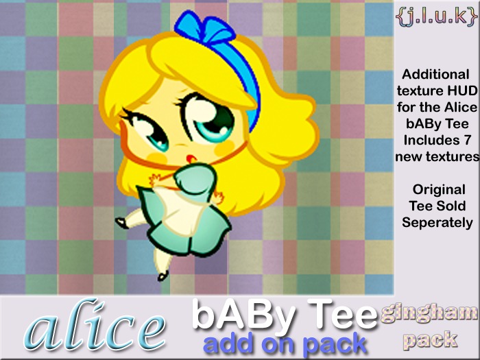 {j.l.u.k} bABy Tee - Alice Gingham Pack