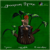 GreenMan Throne - 10 Animations - Tree Stump Seat