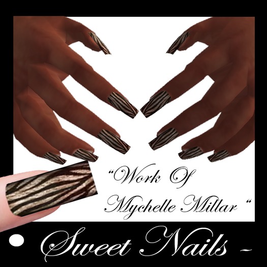 Long Nails 07 Colllection Zebra 