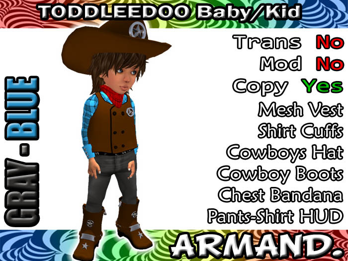 --ARMAND-- COWBOY - GRAY-BLUE