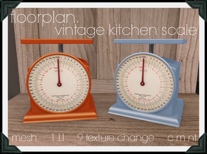 floorplan. vintage kitchen scale [ boxed ]