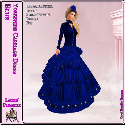 ~LP~Yorkshire Carriage Dress (Boxed) Blue