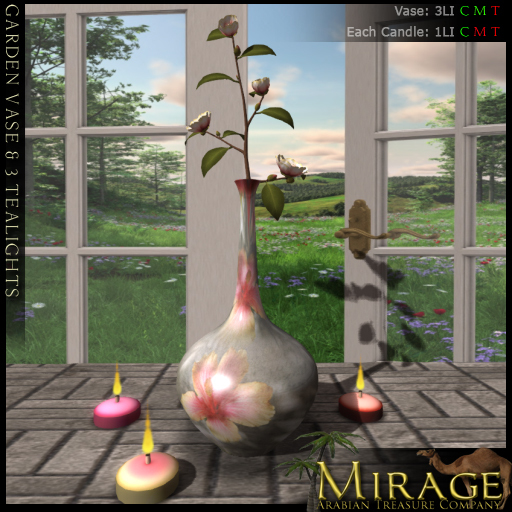 =Mirage= Garden Vase & Tealights