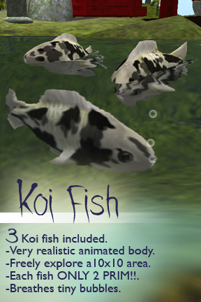 Japanese Koi Fish (Black/White)