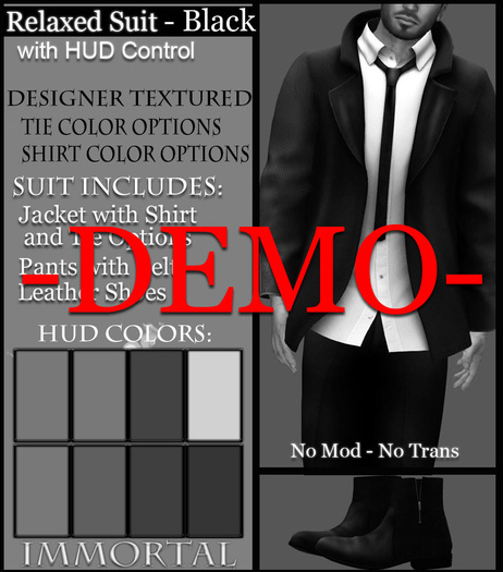 .:Immortal:. -  Relaxed Suit - DEMO!- *MESH*
