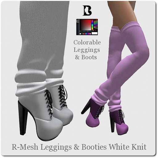 Blackburns R-Mesh White Colorable Leggings & Booties