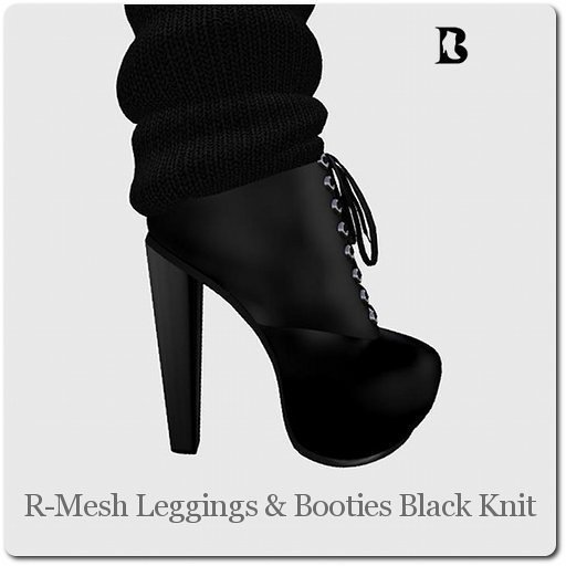 Blackburns R-Mesh Black Knit Leggings & Booties