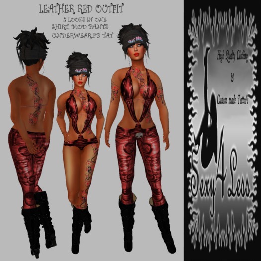 S4L LEATHER RED OUTFIT