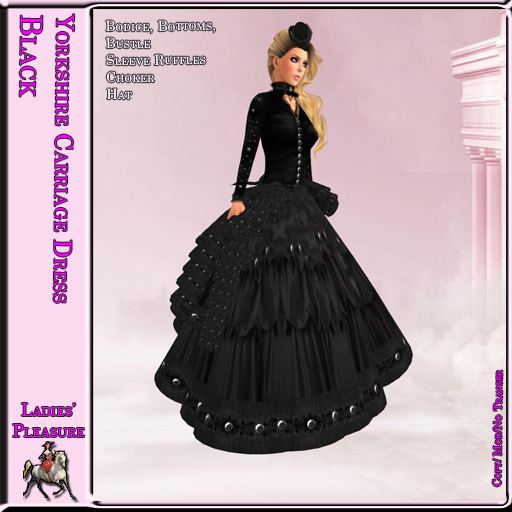 ~LP~Yorkshire Carriage Dress (Boxed) Black