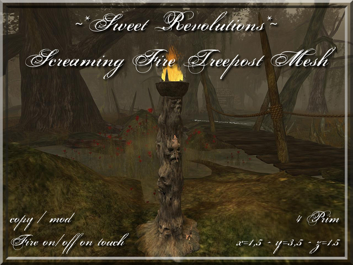 ~*SR*~ Screaming Fire Treepost Mesh Box