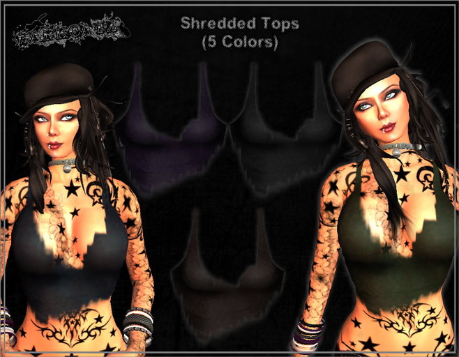 ::DarKCatZ:: Shredded Tops (5 Colors)