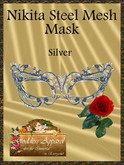 *Goddess* Nikita Steel Silver Mesh Mask