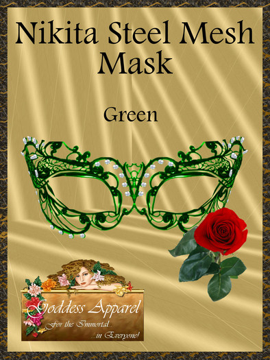*Goddess* Nikita Steel Green Mesh Mask