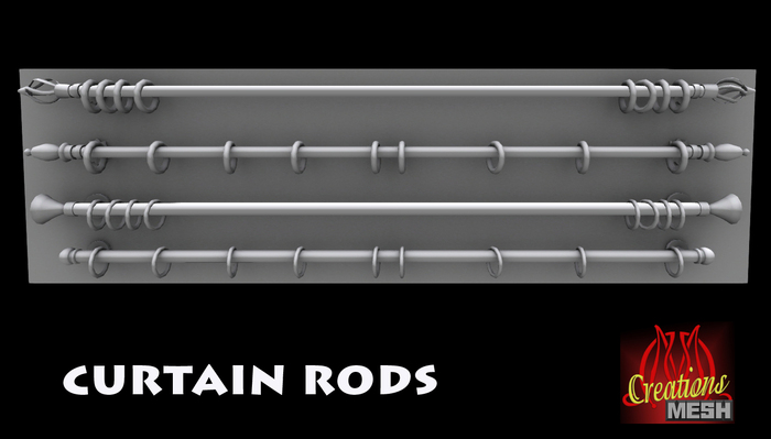 Curtain Rods FULL PERM MESH
