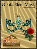 *Goddess* Nikita Teal Steel Mask
