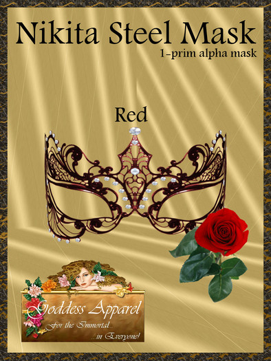 *Goddess* Nikita Red Steel Mask