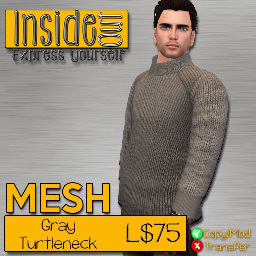 MESH Turtleneck Grey