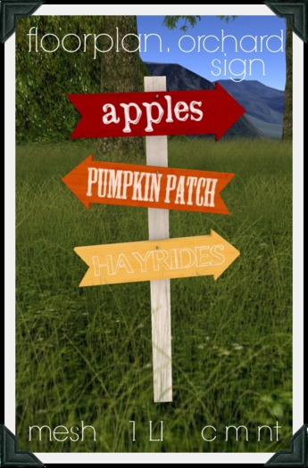 floorplan. orchard sign [ boxed ]