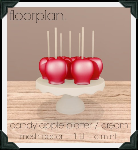 floorplan. candy apple platter / cream [ boxed ]