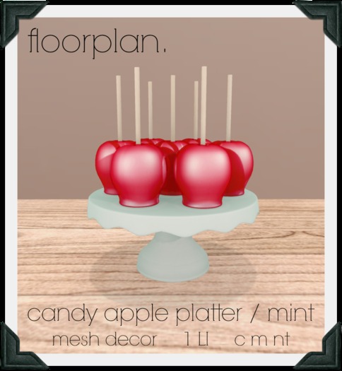 floorplan. candy apple platter / mint [ boxed ]