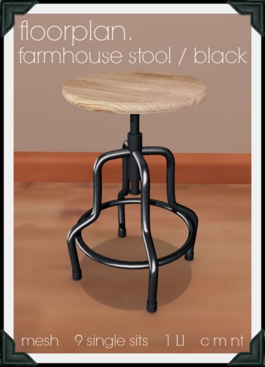floorplan. farmhouse stool / silver [ boxed ]