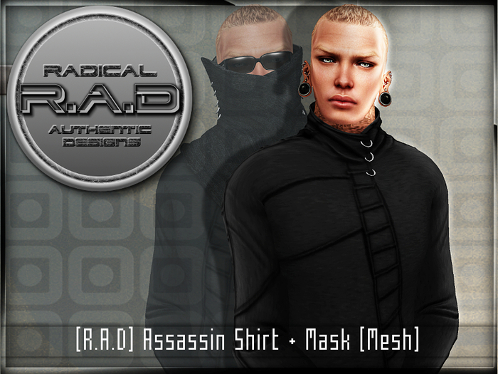 [R.A.D] Assassain Shirt + Mask _ Black
