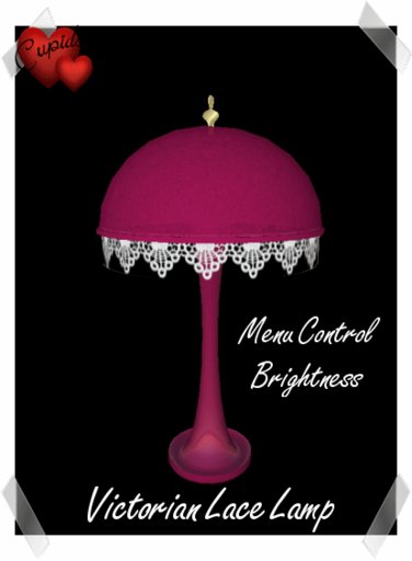 Cranberry Lace Lamp