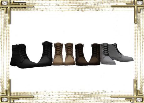 Second Life Marketplace - Ladies Military Boots Black
