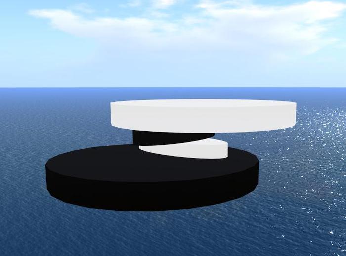 TABLE MODERN V ROUND BLACK AND WHITE 2, VERO