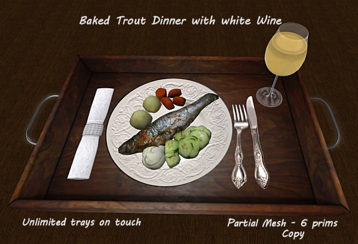 Baked Trout Dinner Tray