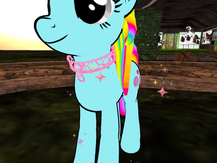 Pony Set 3 Collars Rainbow / Pink / Dark