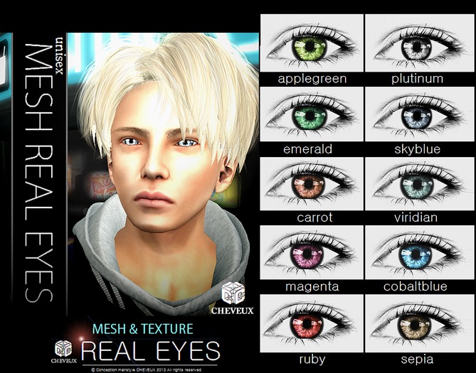 .:cheveux:.Mesh Real eyes FATPACK