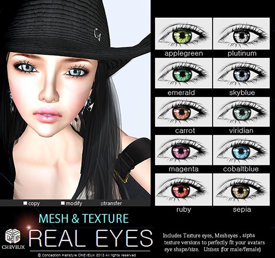 .:cheveux:.Mesh Real eyes ruby