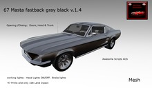 67 Masta fastback gray black v.1.4 Cars,Vehicles Box