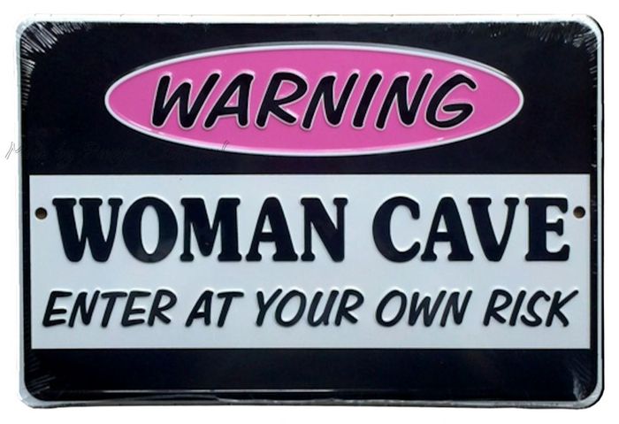 Woman Cave Tin Sign