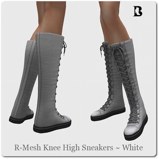 Blackburns R-Mesh Knee High Sneakers White