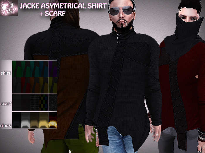 N1CO Jack asymetrical shirt (mesh) DEMO Boxed