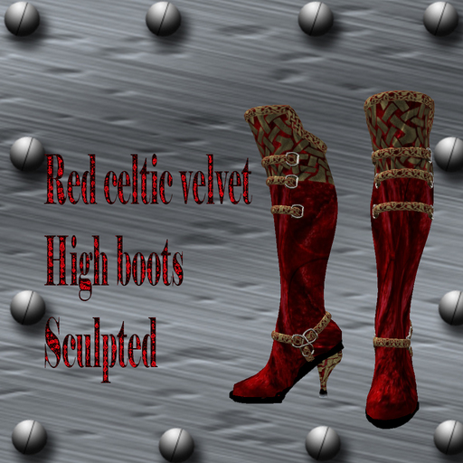 Red celtic boots