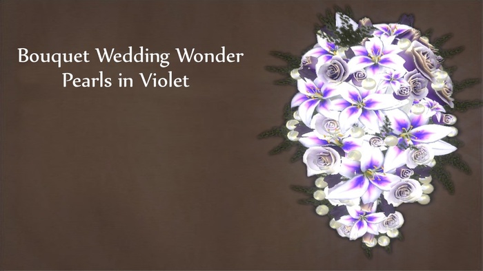BOUQUET WEDDING WONDER  PEARLS IN VIOLET