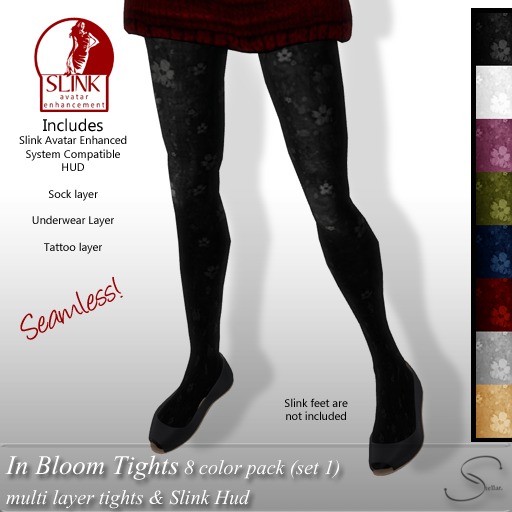 [Stellar] Fishnet & Bow Stockings - 4 color pack - Slink HUD