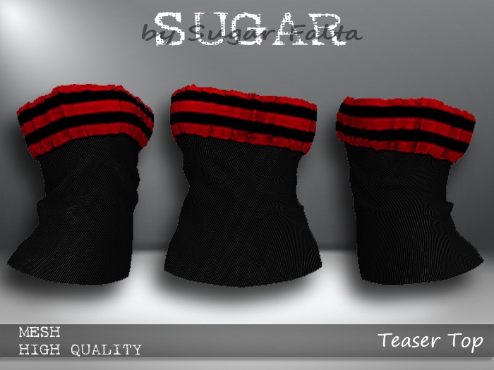 SUGAR - Teaser Top RED STRIPED