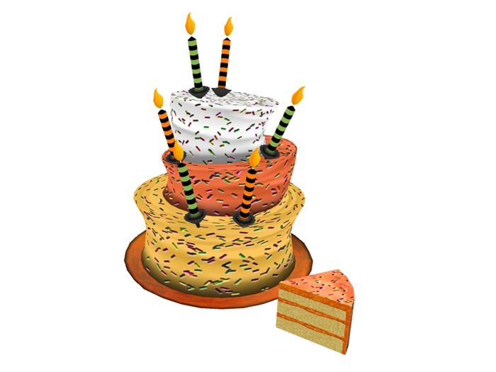 Candy Corn Halloween Cake - Receive Slice on Touch
