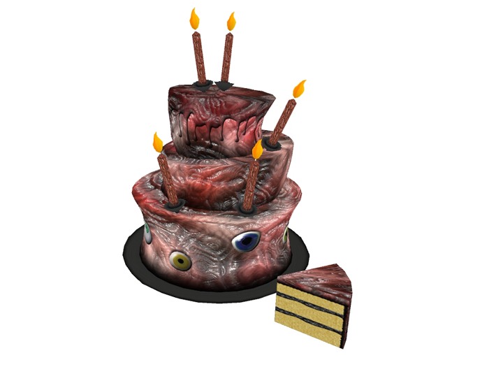Candy Corn Halloween Cake - Receive Slice on Touch