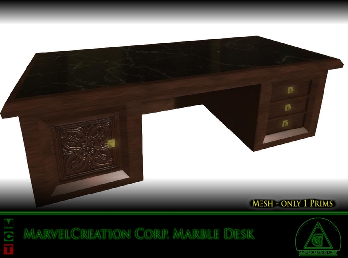 MarvelCreation Corp. Marble Desk [Pack]